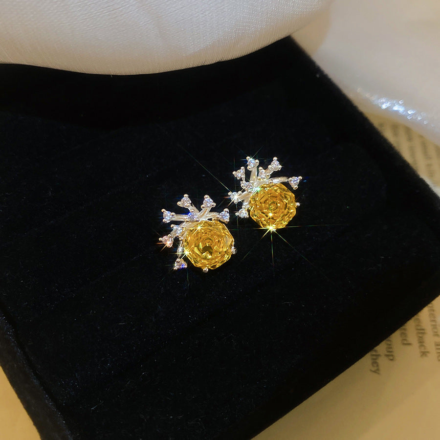 Korean Style Zircon Pearl Cold Simple Elegant Light Luxury Stud Earrings
