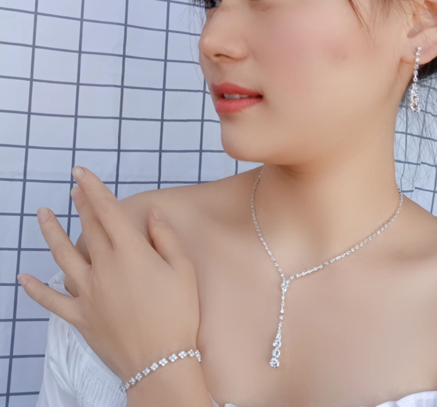 Direct Wholesale Fashion Wedding Bridal Gown Graphy Jewelry Set
