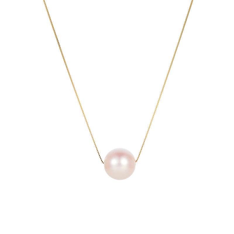 Shell Pearls Under Banyan Tree Perfect Circle Style Simple Powder Necklace