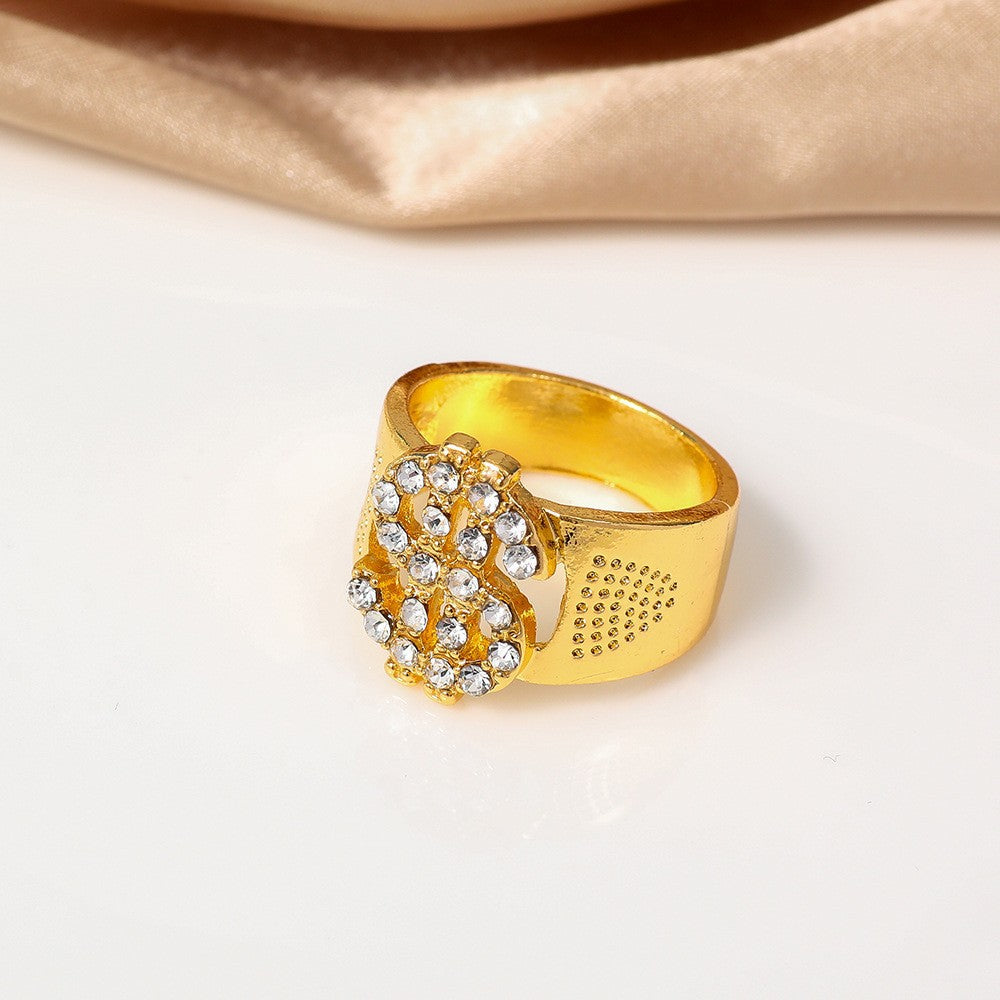 Durable Men's Dollar Sign Hip Hop Ring
