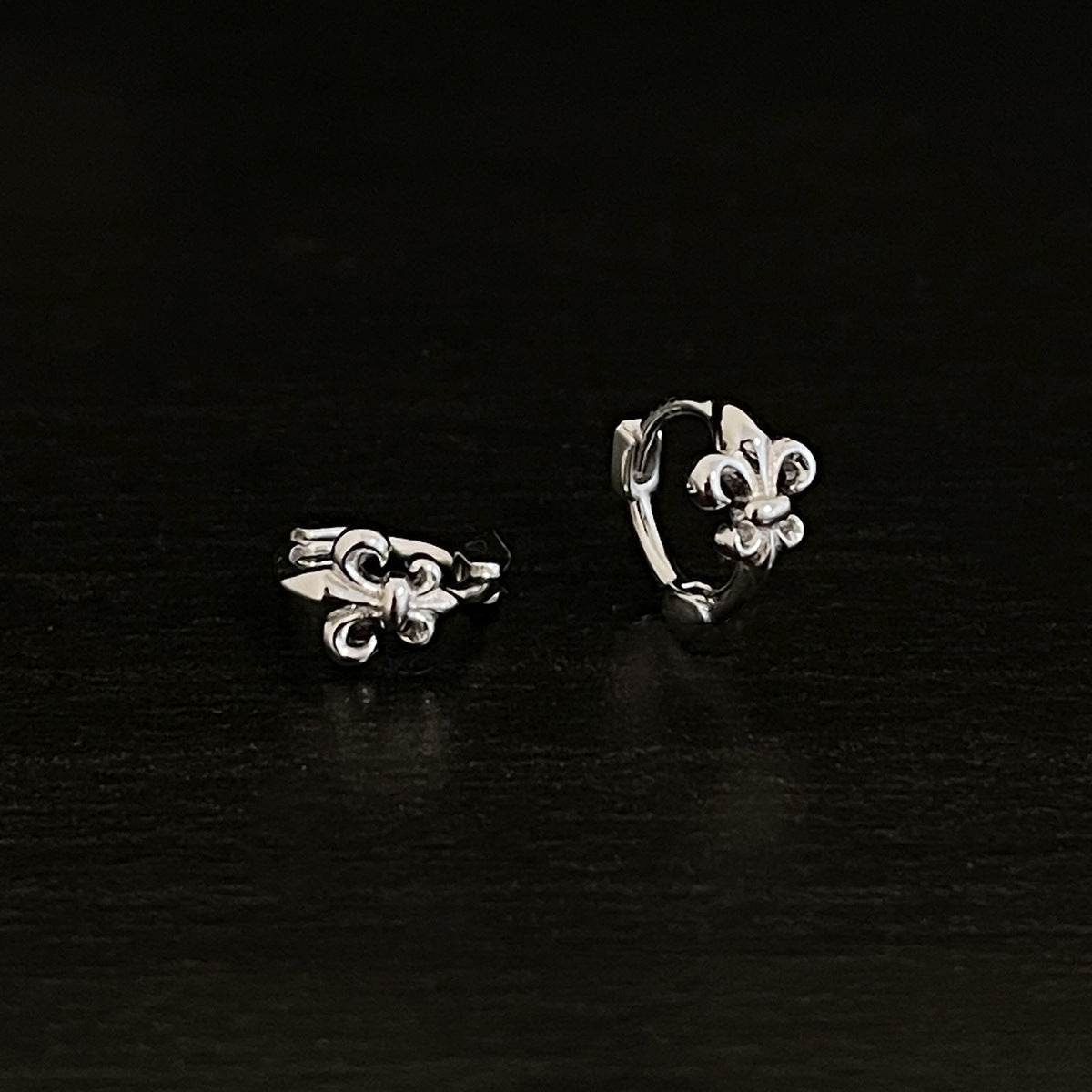 Women's Mori Flower-de-luce High-grade Sier Needle Four Stars Rings