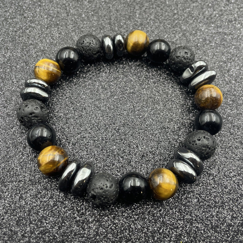 Domineering For Boyfriend Map Flame Stone Tigereye Bracelets