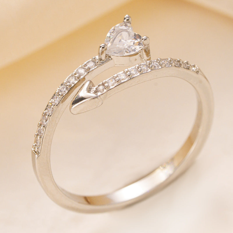 Heart-piercing Couple Special Interest Light Luxury Advanced Ring