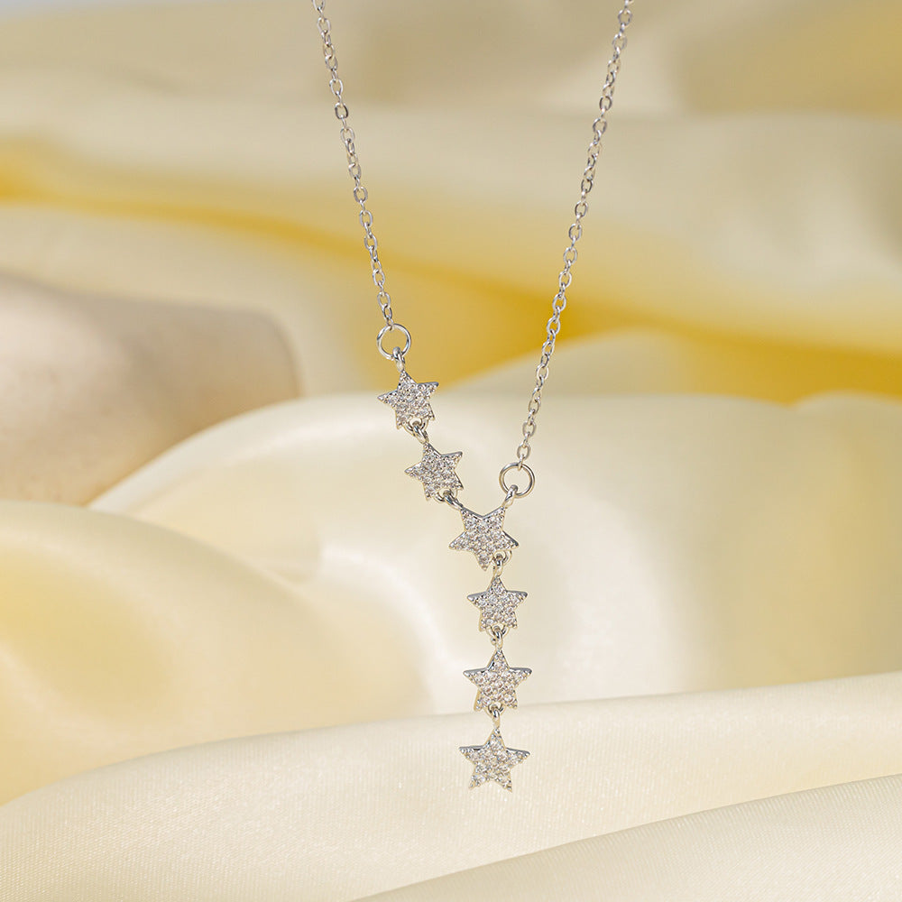 Blue Diamond Starfish Summer Beach Ocean Style Necklaces