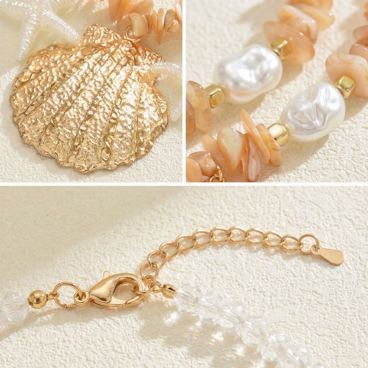 Style Gravel Starfish Shell Female Summer Seaside Fashion Necklaces