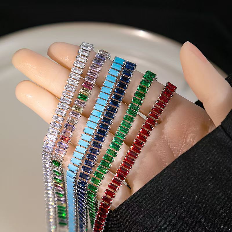 Micro Zircon Rectangular Niche Personality Adjustable Bracelets