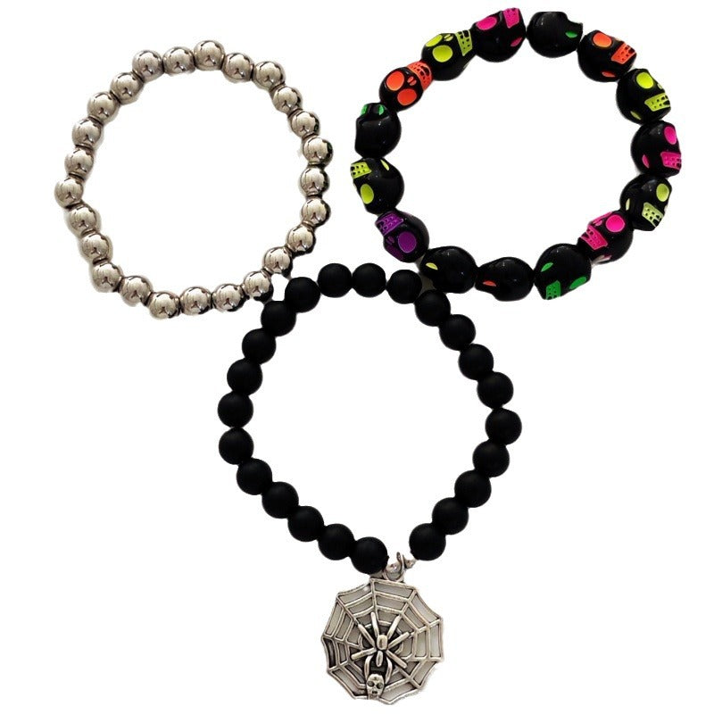 Halloween Dark Style Personalized Skull Beaded Bracelets