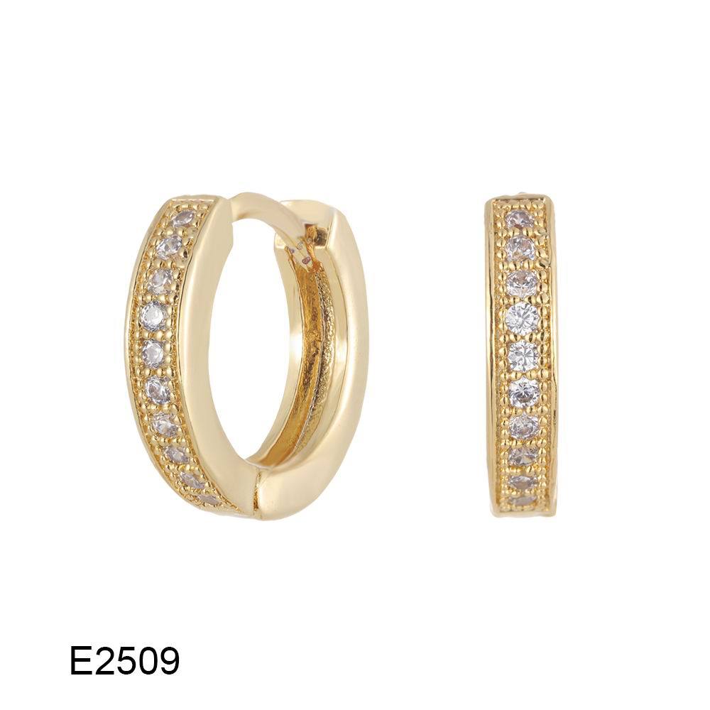 Gold Zircon Temperament Ear Clip Light Earrings
