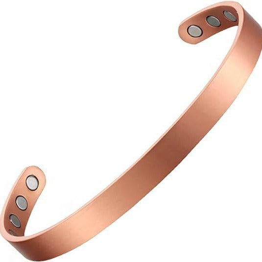 Jingling Retro Pure Copper Magnet Open-ended Bracelets