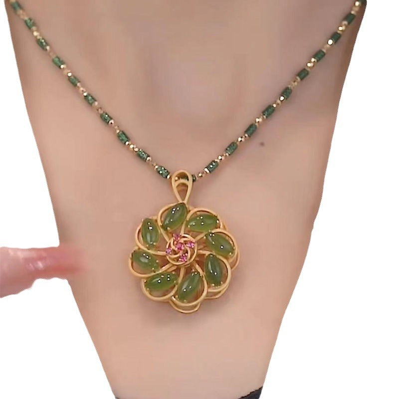 Jade Bamboo Graceful Fashionable Personalized Clothing Necklaces
