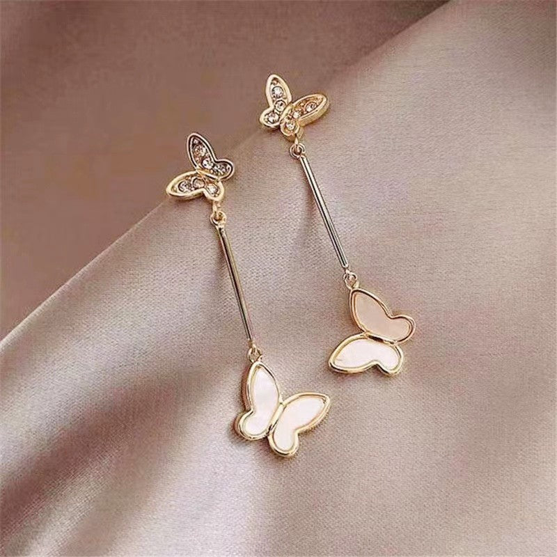 Women's Light Luxury Personality Butterfly Tassel High-grade Fashion Sweet Cool Earrings