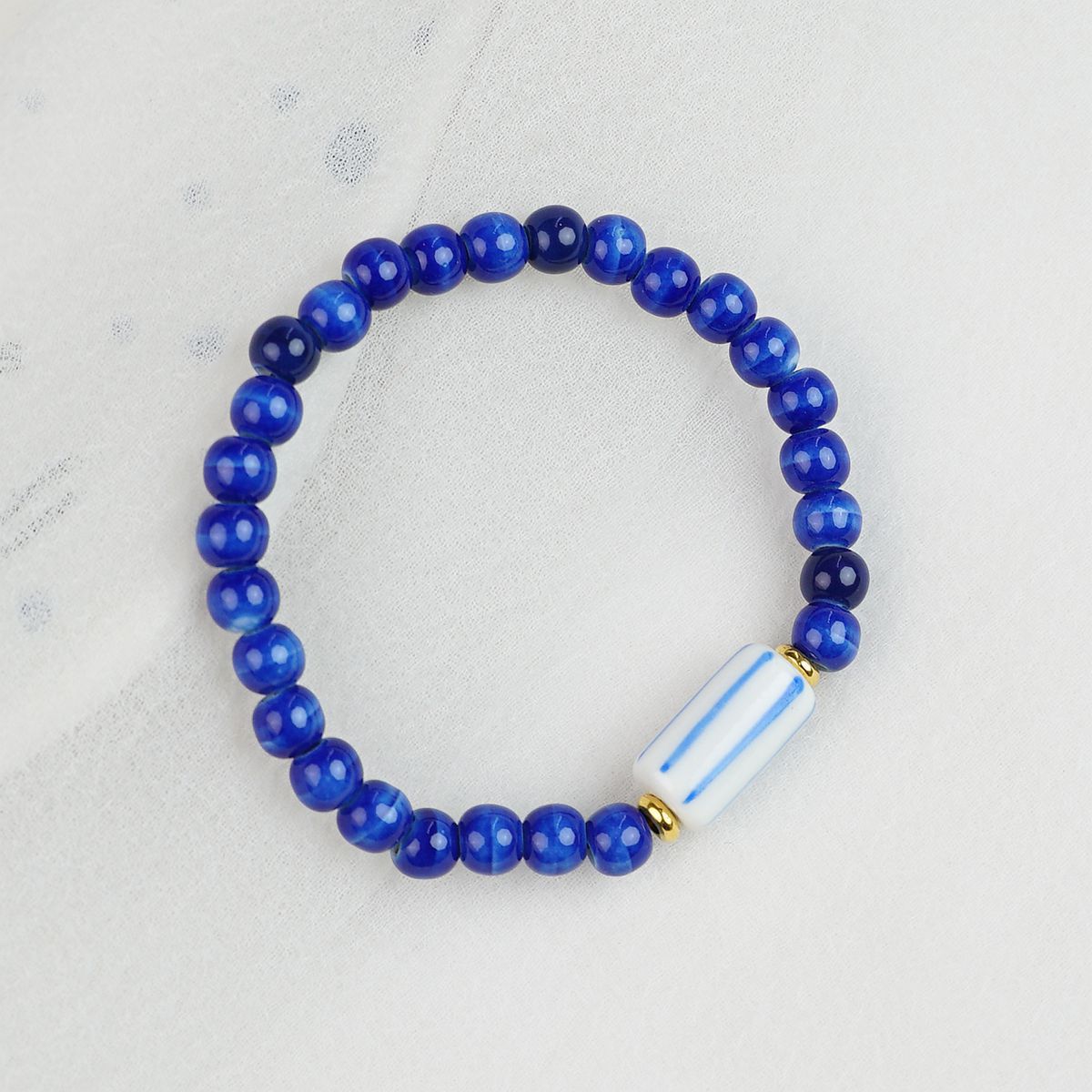Blue White Porcelain Beaded Travel For Bracelets