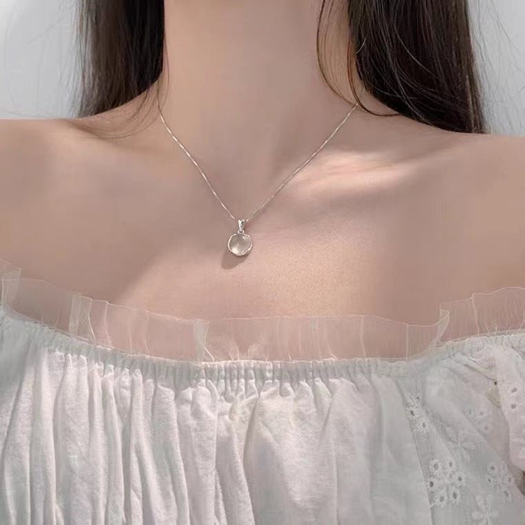 Pearl Design Sense Light Luxury Minority Asymmetric Clavicle Chain Cold Necklaces