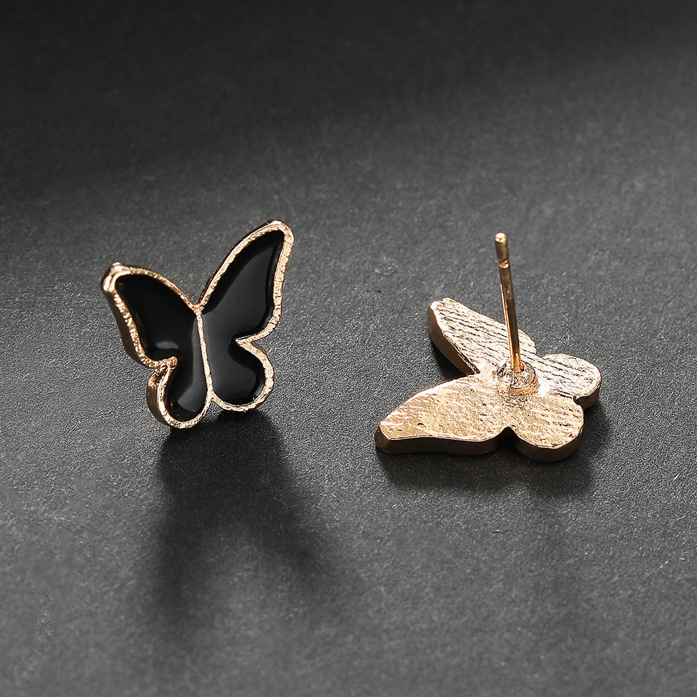 Women's Drop Oil Small Butterfly Fashion Simple Jewelry Set