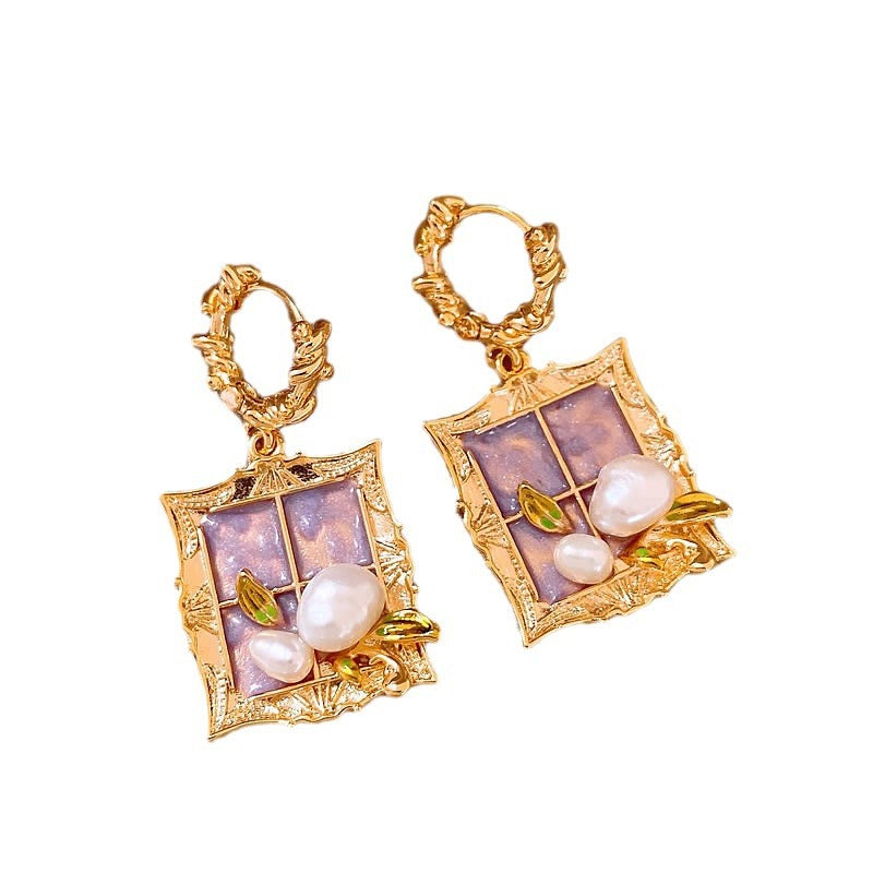 Women's Jardin Monet Light Luxury High-grade Niche Earrings