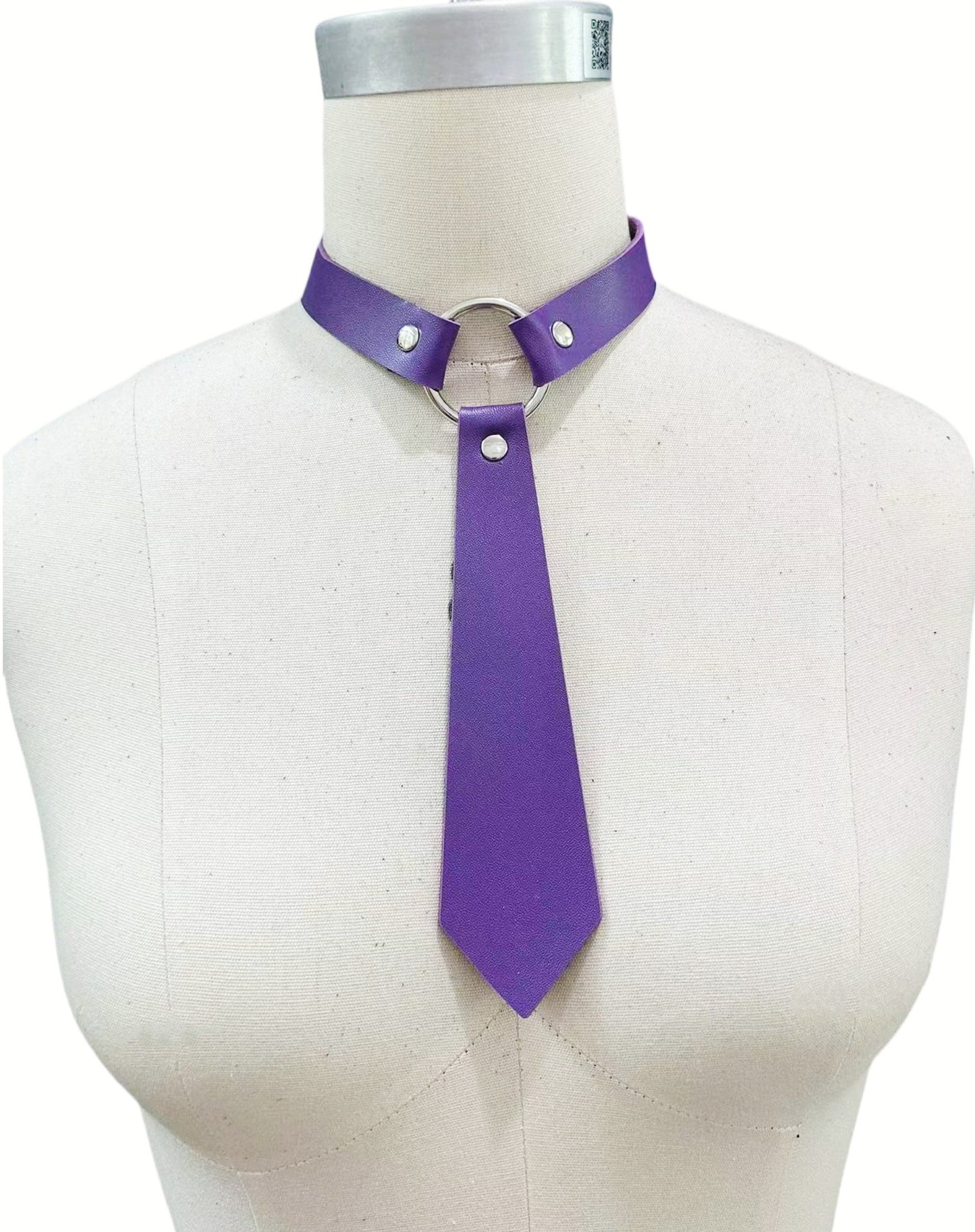 Fashion Personality Leather Bondage Tie Punk Collar