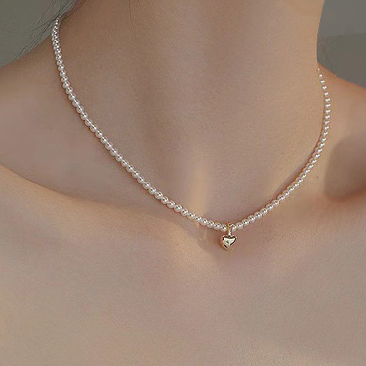 Women's Stitching Heart Clavicle Chain Light Luxury Necklaces