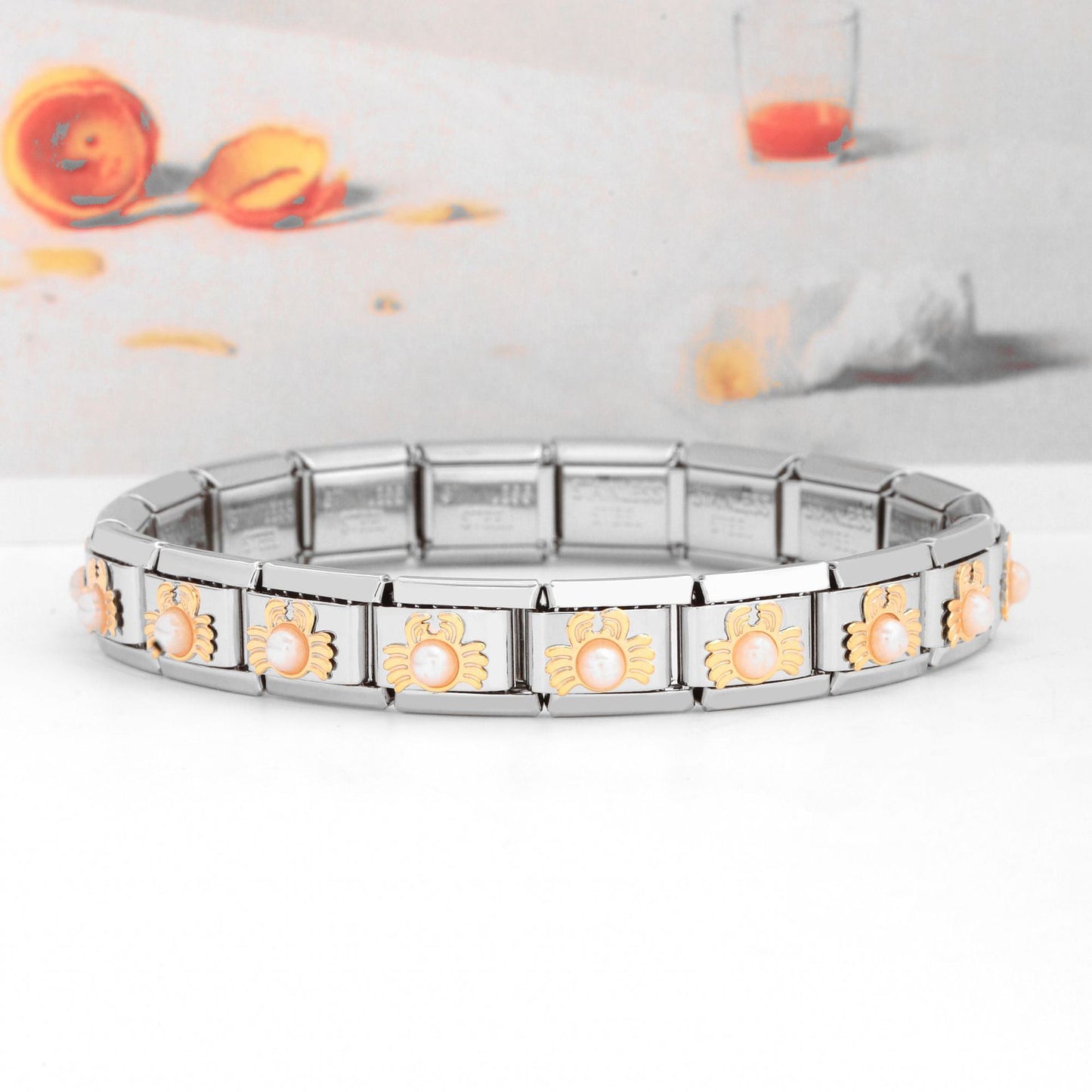 Butterfly Dragonfly Crown Gem Stainless Steel Elastic Bracelets