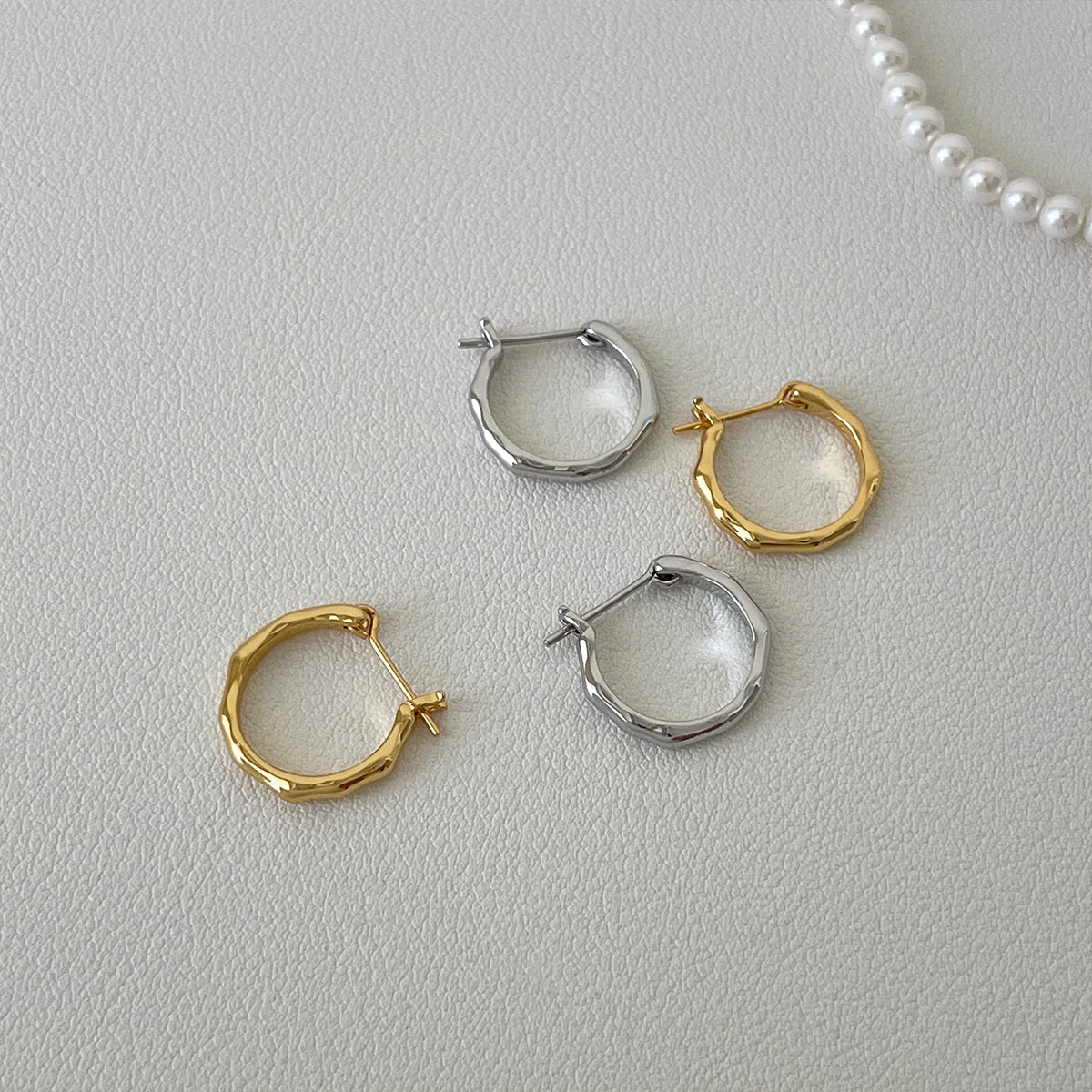 Women's Sier Needle Regular Simple Straight Ear Design High-grade Earrings