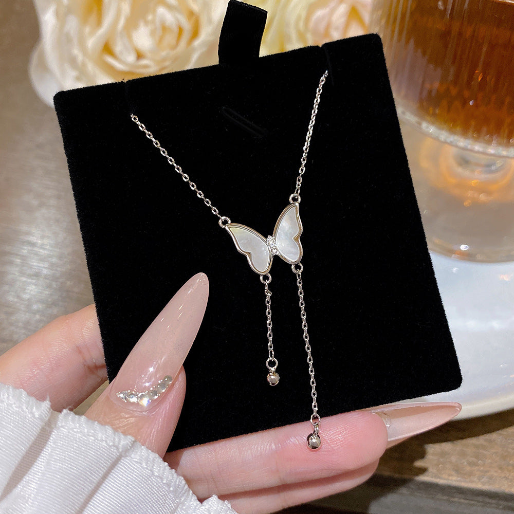 Women's Wild Butterfly Pearl Light Luxury Sweet Necklace
