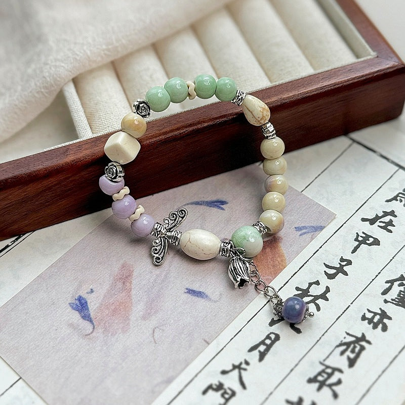 Ceramic National Style Bamboo Joint Couple Love Bracelets