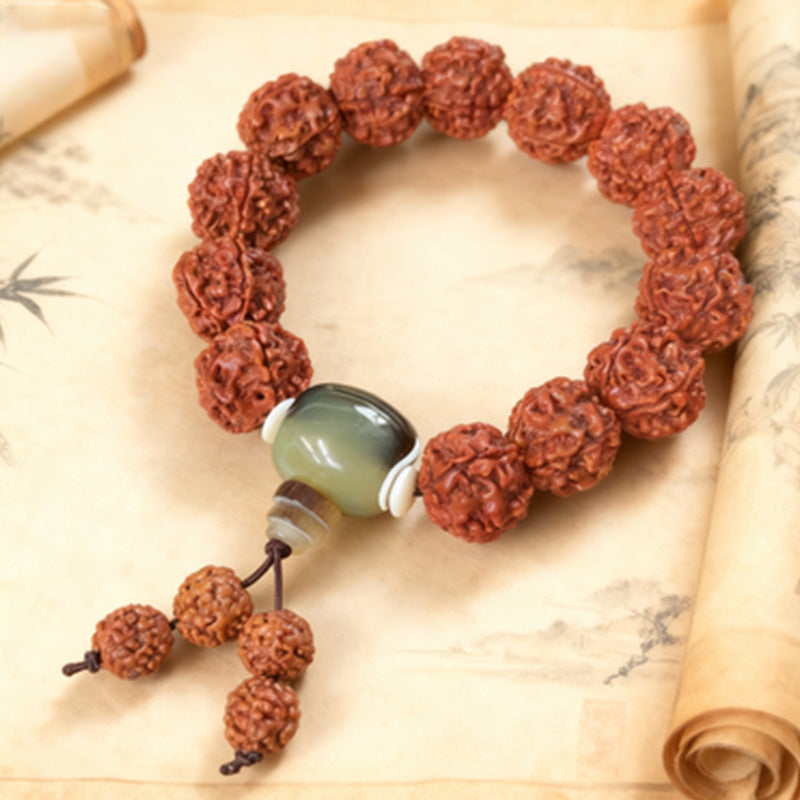Nepal Bodhi Seeds Ox Bone Beeswax Bracelet