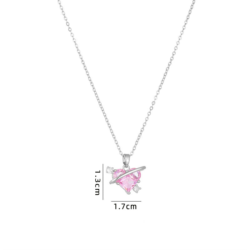 Design Personality Inlaid Zircon Love Accessories Necklaces