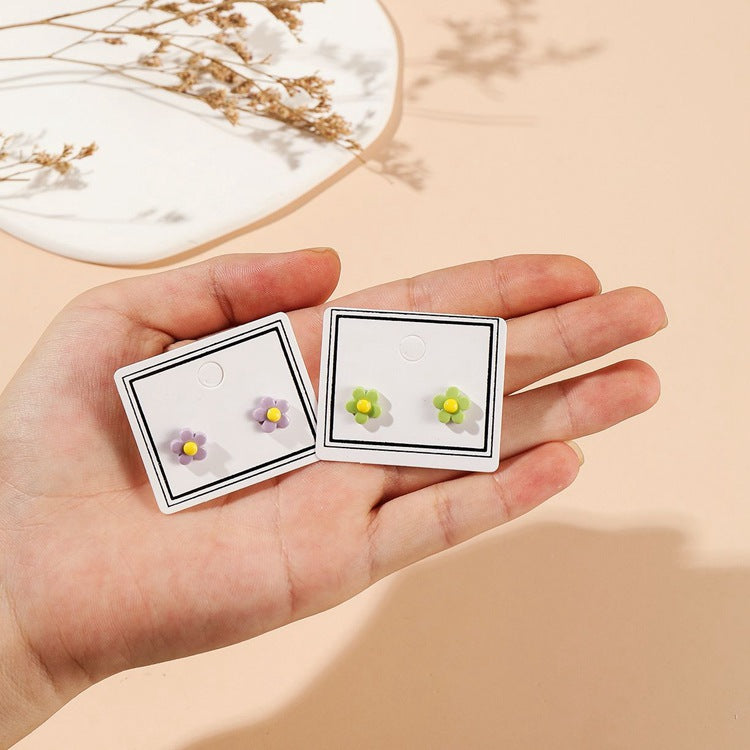 Ceramic Ear Five-leaf Flower Live Broadcast Rings