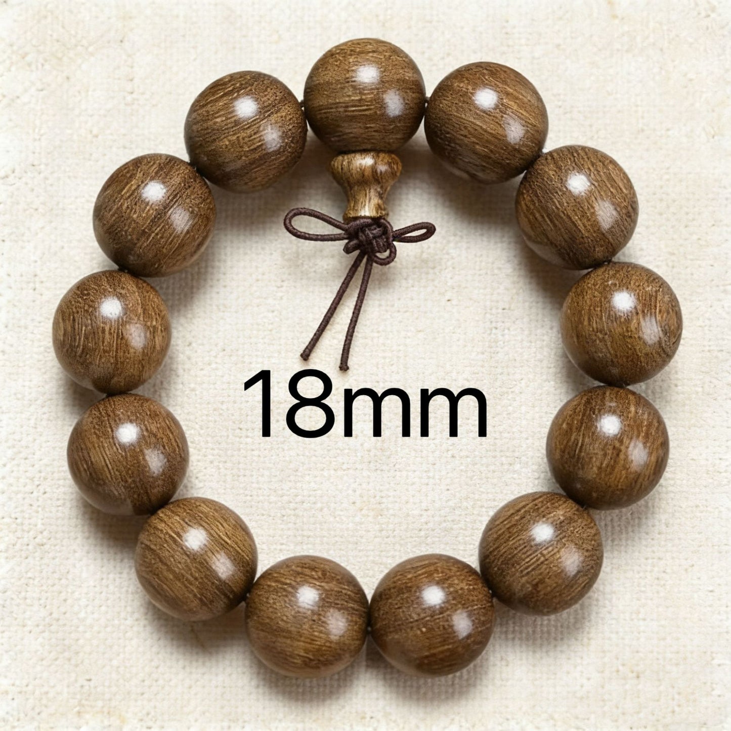Grain Old Materials Gold Sandalwood Pcs Buddha Beads Unisex Style Bracelet