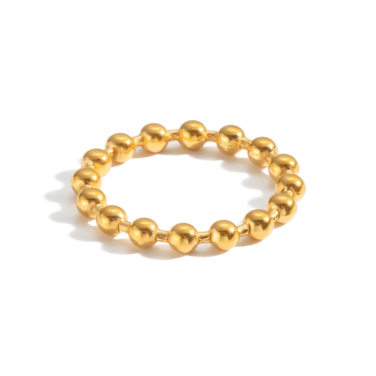 Simple Style Stainless Steel Gold-plated Bamboo Rings