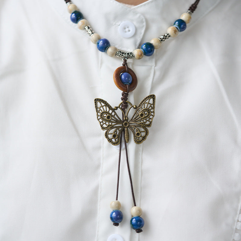 Butterfly Artsy National Style Artistic Chinese Necklaces