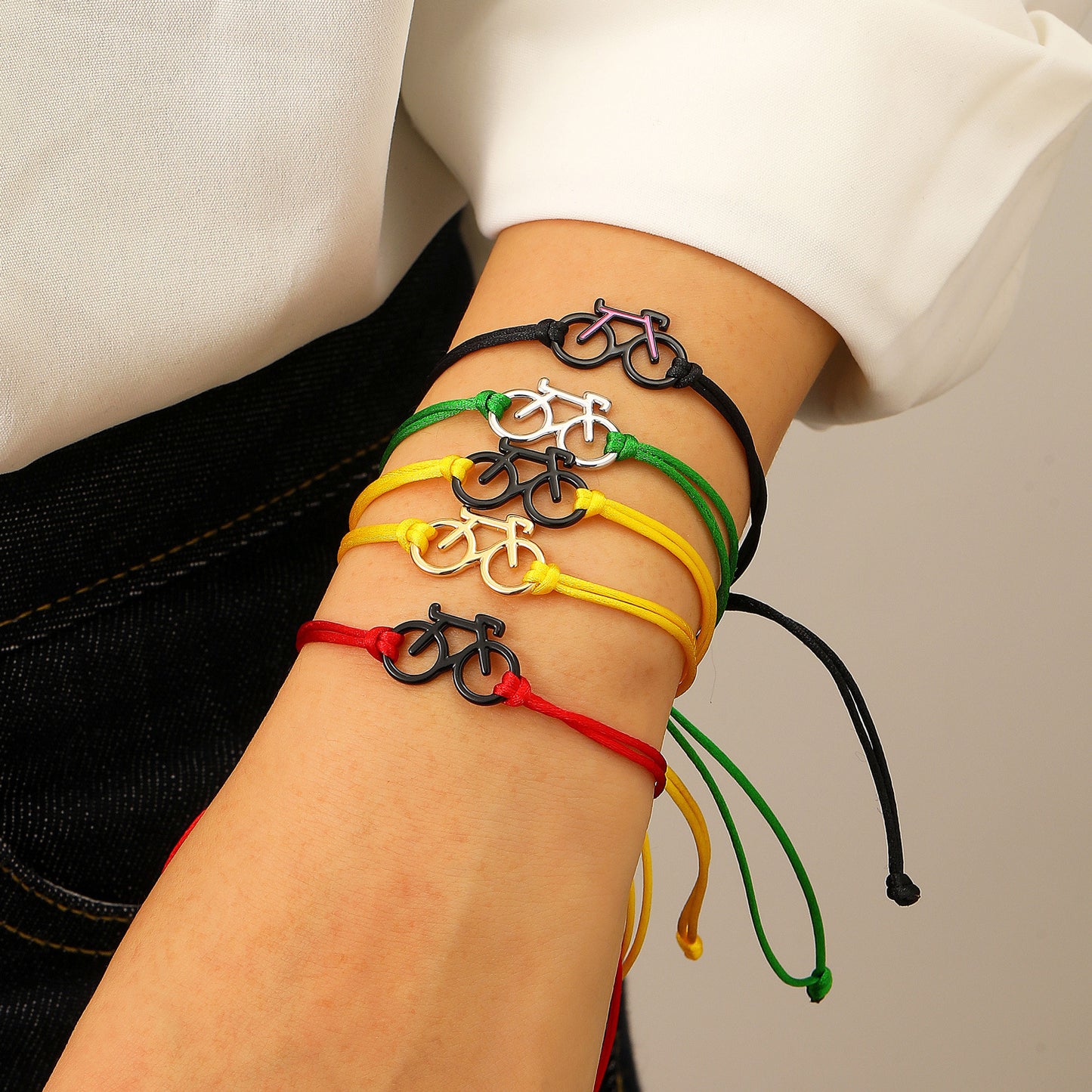 Carrying Strap Simple Copper Bicycle Hand Woven Bracelets