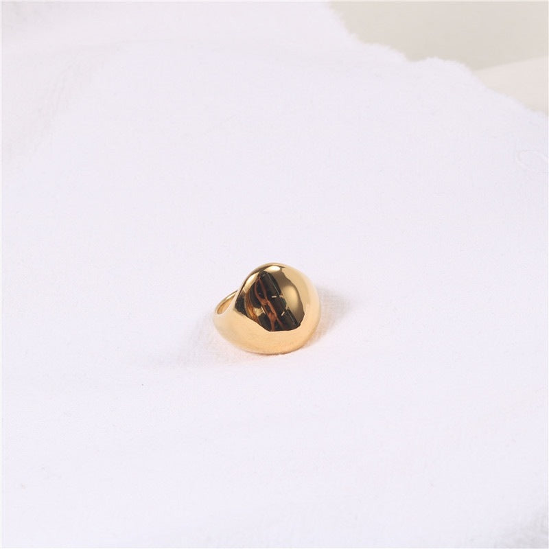 Hammer Pattern Personality Concave Titanium Steel Gold Bracelet