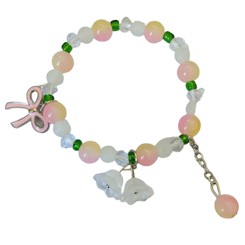 Jade Barrel Beads Gold Pi Longevity Bracelets