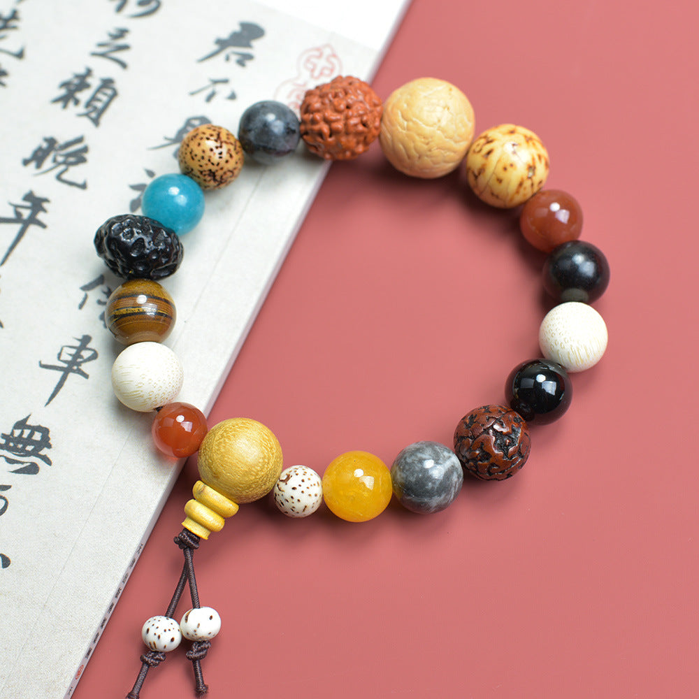 Seed Bodhi Female Eighteen Prayer Beads Charm Bracelet