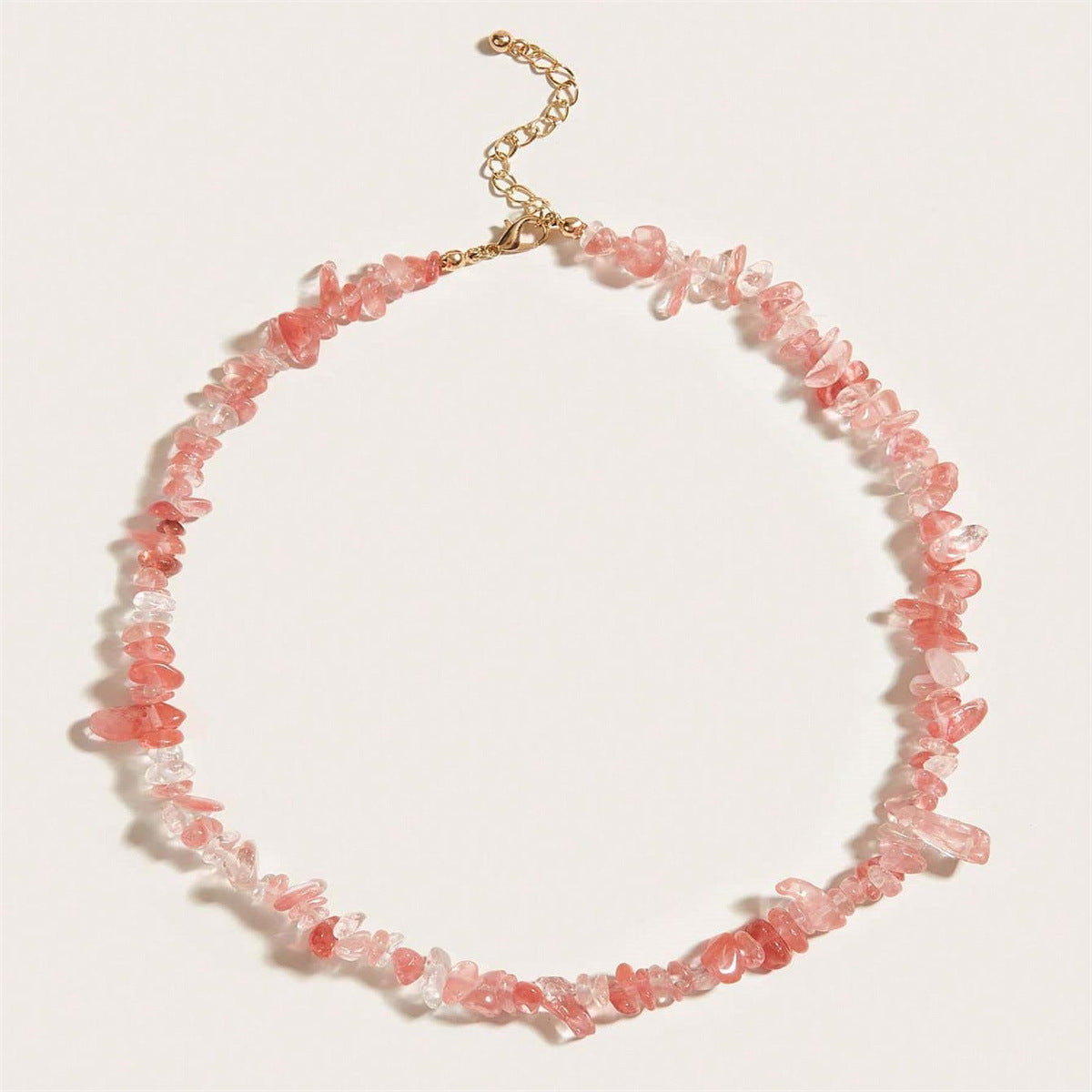 Gravel Handmade Beaded Irregular Stone Agate Ladies Clavicle Collar