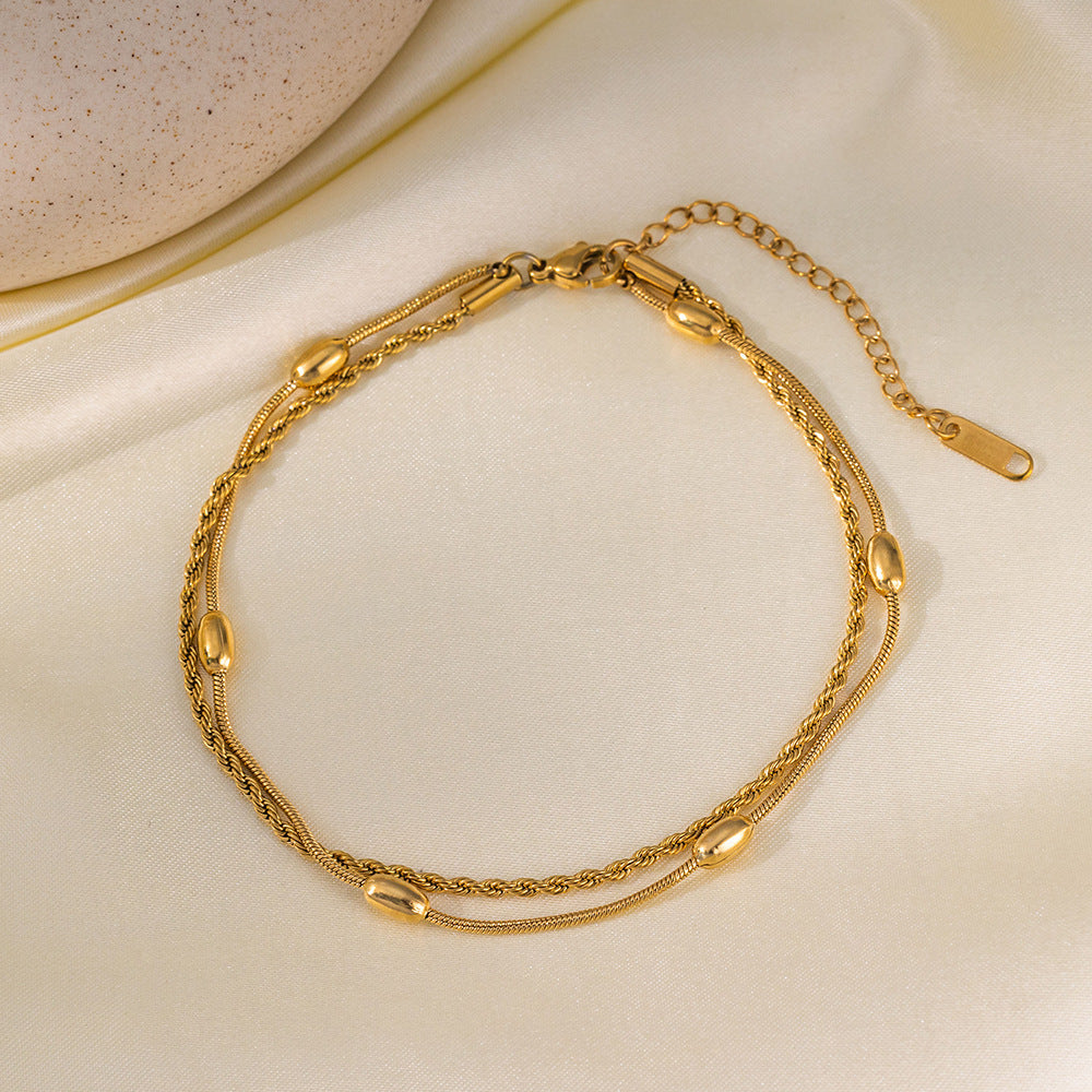 Women's Steel High-grade Gold Does Not Fade Anklets