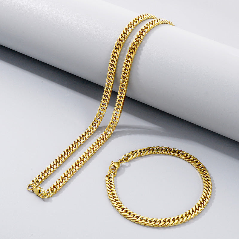 Trendy Cool Cuban Link Chain Titanium Necklaces