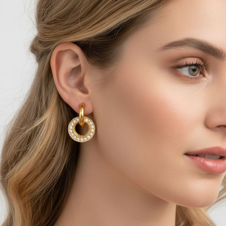 Steel Fashionable Elegant High-grade Love Titanium Earrings