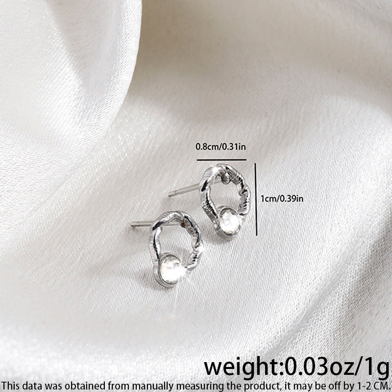 High-grade Fashionable Versatile Micro Diamond Butterfly Earrings