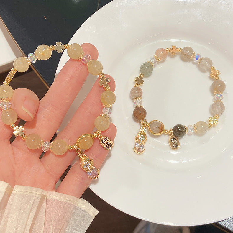 Rolling Lucky Citrine Pi Super Fairy Sweet Color Bracelets