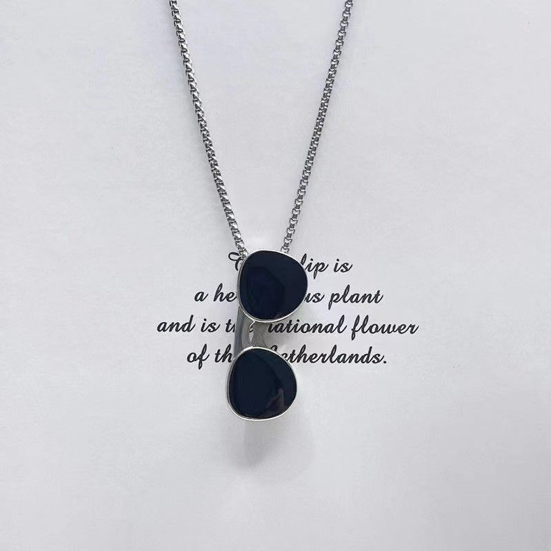 Glasses Titanium Steel Special Decoration Hip Hop Style Necklaces