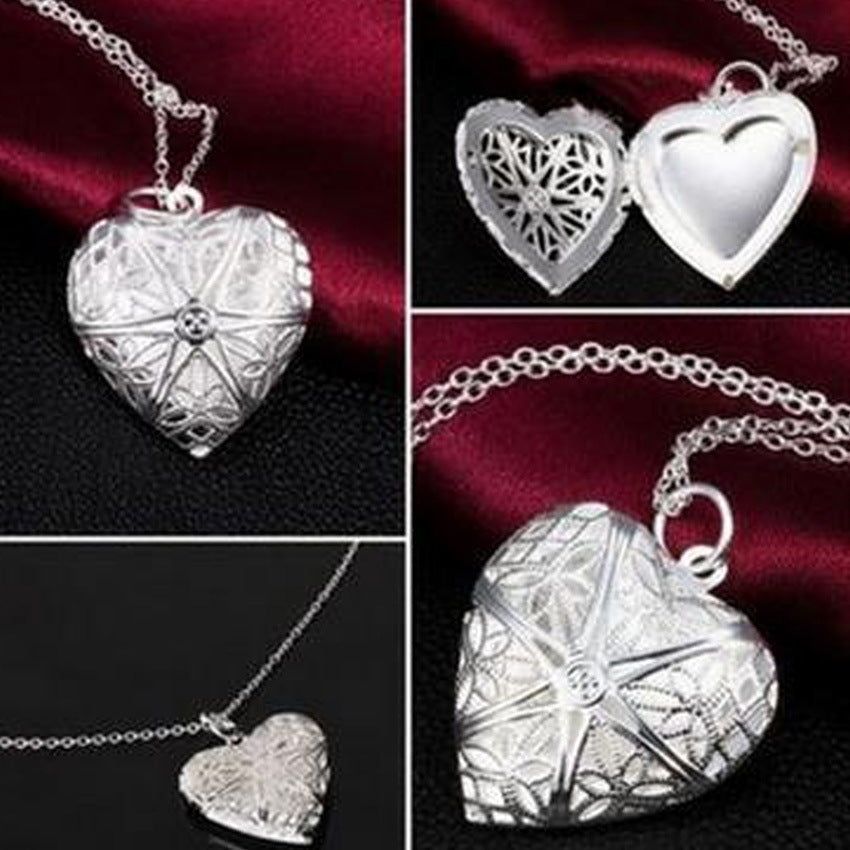 Love Frame Box Openable Sweater Chain Necklace