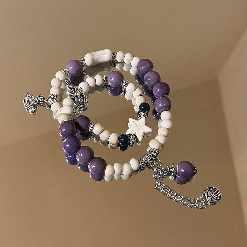 Style Double Circle Ceramic Beaded Ethnic Bracelets