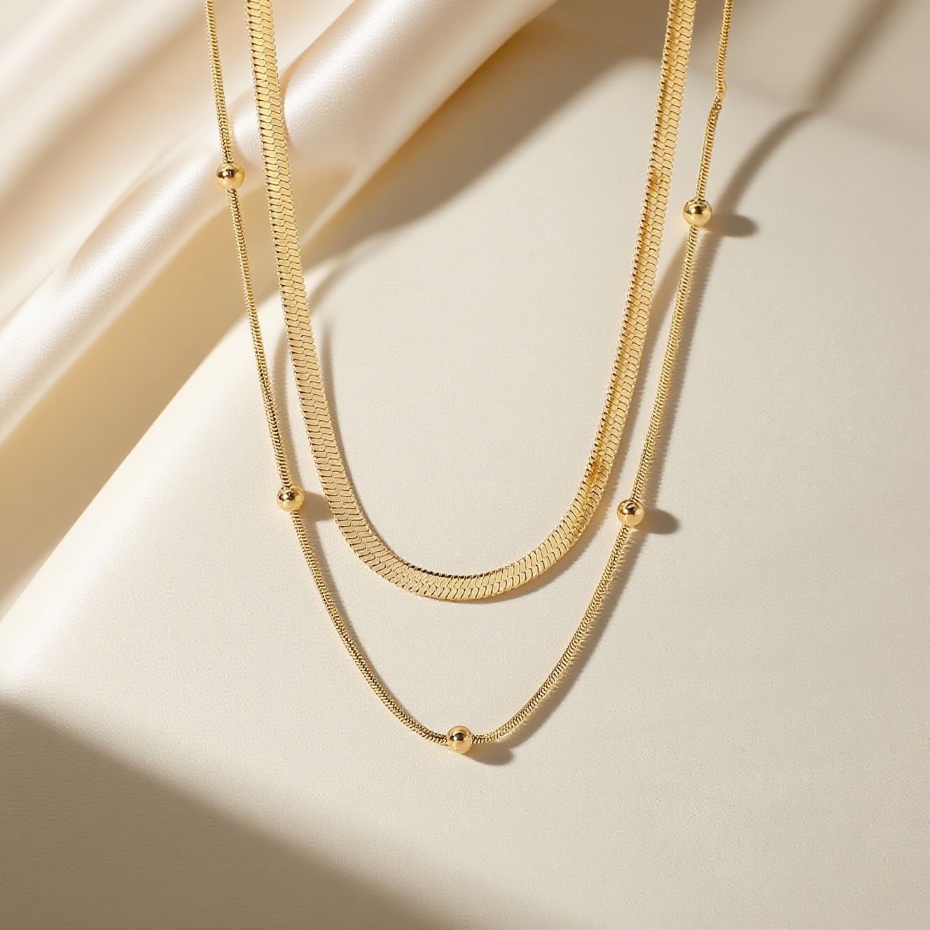 Titanium Female Like Flat Snake Hip Necklaces