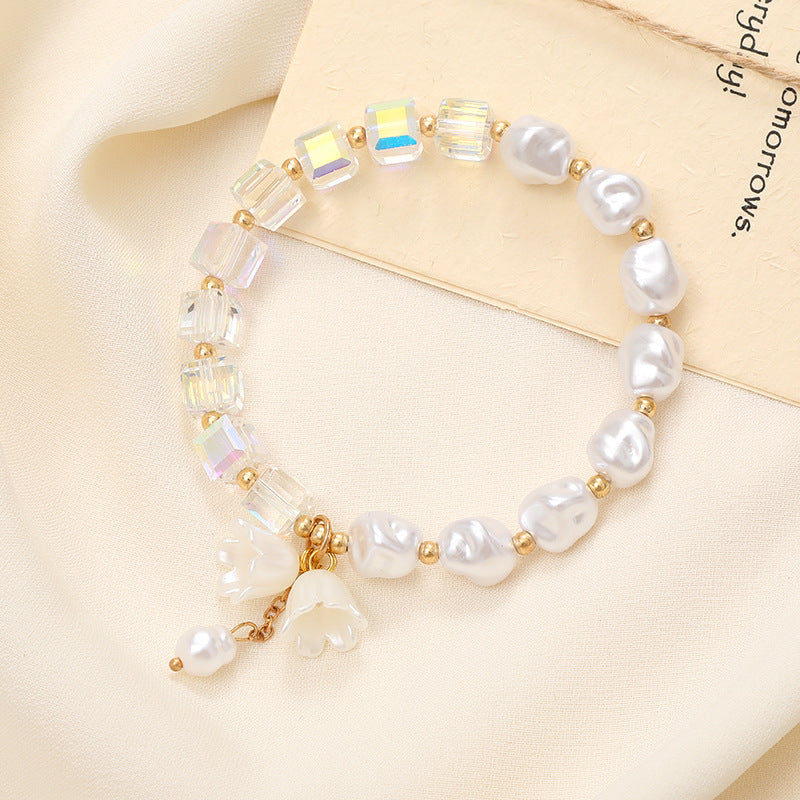 Graceful Crystal Super Moonstone Couple Girlfriends Bracelet