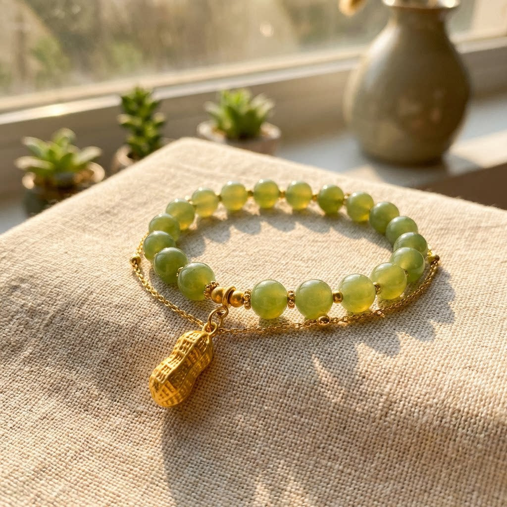 Happen Double Chain Layer Twin Imitation Natural Red Agate Bracelets