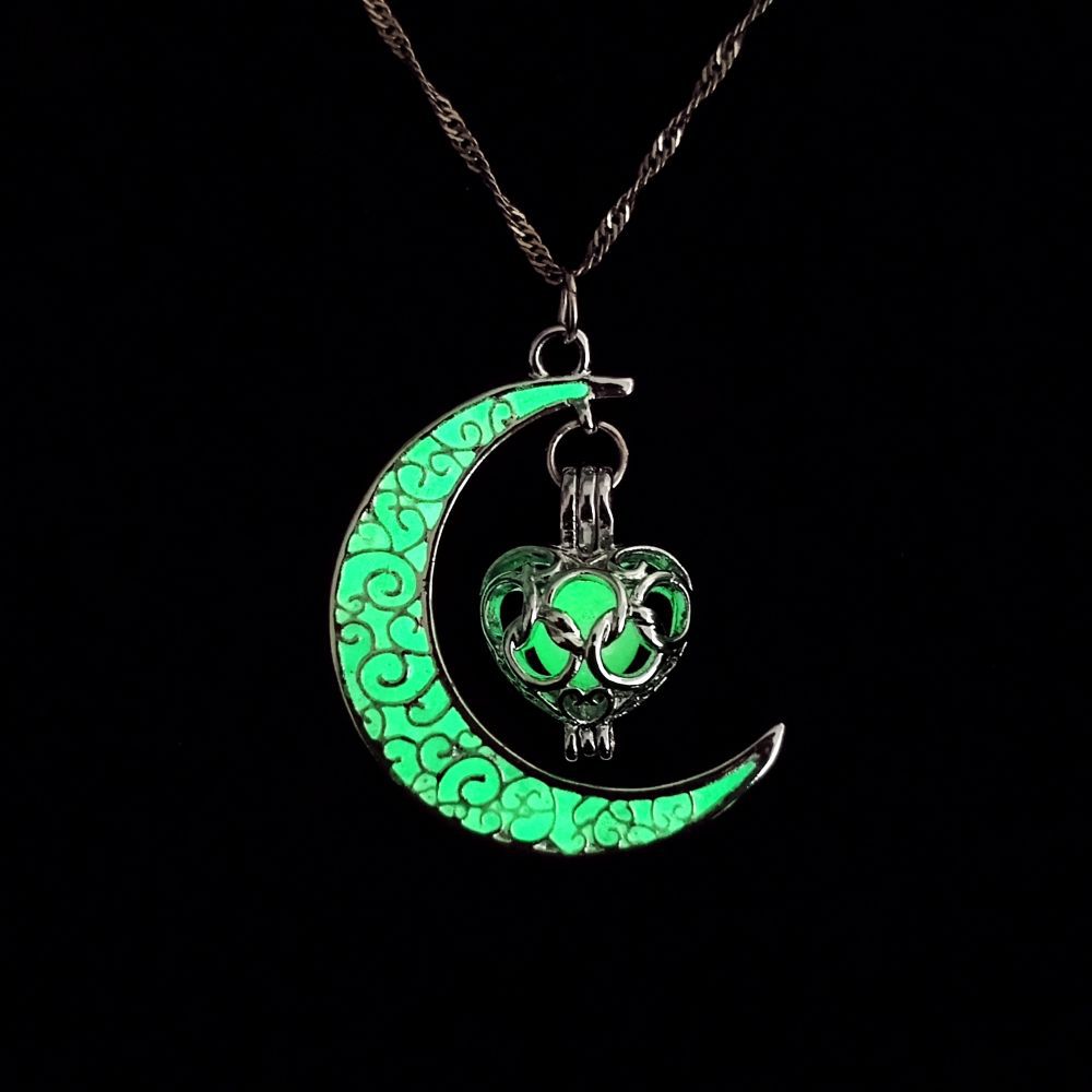 Casual Hollow Out Luminous Moon Halloween Pendants
