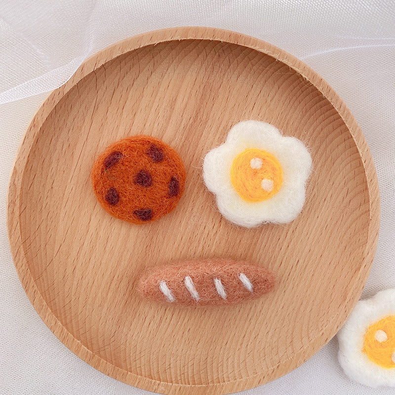 Children's Small Fried Egg Brooch Magnets Jewelry Accessories