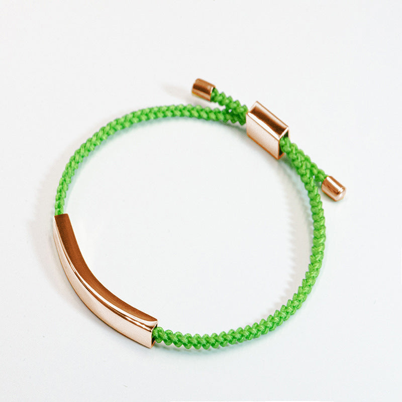 Steel Engraved Hollow Tube Couple Adjustable Inspirational Bracelets